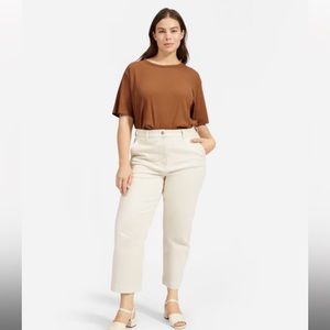 Everlane Air Oversized Crew Tee Toasted Coconut